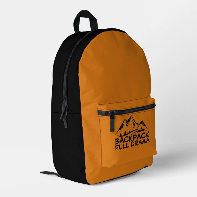 Minimal Adventure Hiking Quote yellow Backpack  (Back Corner Left)
