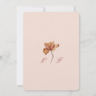minimal,aesthetic and soft vibe wedding card