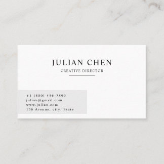 Minimal Aesthetic Corporate Business Card