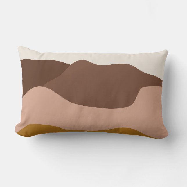 Minimal Aesthetic Shape Lumbar Pillow (Front)