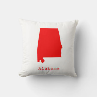 Minimal Alabama United States Throw Pillow