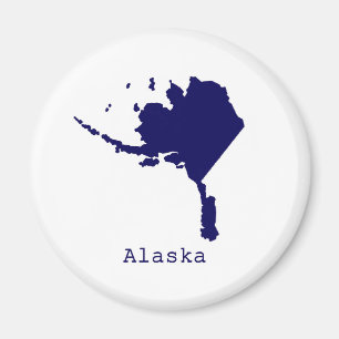 Minimal Alaska United States Magnet