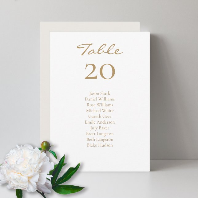 Minimal All-in-One Table Number & Seating Card (Creator Uploaded)