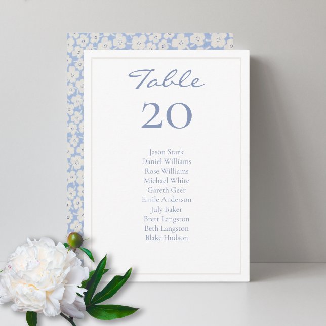 Minimal All-in-One Table Number & Seating Card (Creator Uploaded)