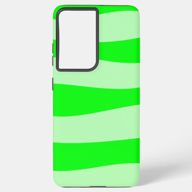 Minimal alternating green samsung galaxy case (Back)