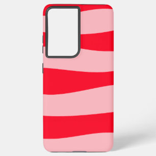 Minimal alternating red samsung galaxy s21 ultra case