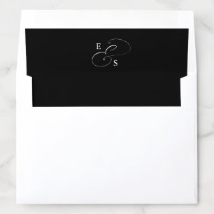 Minimal Ampersand Monogram Black Envelope Liner