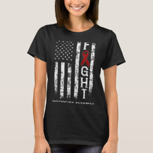 Minimal Amyloidosis warrior us flag T-Shirt