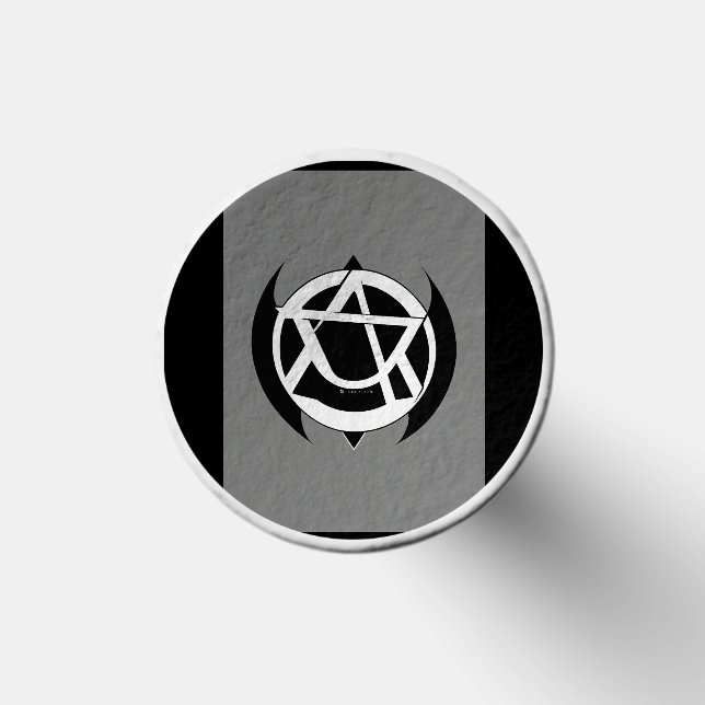 Minimal Anarchy Symbol – Black & White Circle-A Lo Golf Tees (Top)