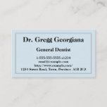 [ Thumbnail: Minimal and Basic General Dentist Business Card ]