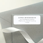Minimal and Chic | Black and White Label<br><div class="desc">These elegant,  modern wedding return address labels feature a simple black and white text design that exudes minimalist style.</div>