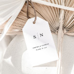 Minimal and Chic | Black and White Wedding Gift Tags<br><div class="desc">These elegant,  modern wedding favor gift tags feature a simple black and white text design that exudes minimalist style. Add your initials or monogram to make them completely your own.</div>