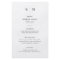 Minimal and Chic | Black and White Wedding Menu
