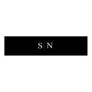 Minimal and Chic   Black and White Wedding Napkin Bands