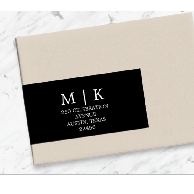 Minimal and Chic | Black Return Address Label (Creator Uploaded)