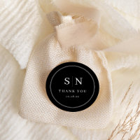 Minimal and Chic | Black Wedding Monograms