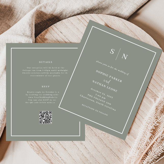 Minimal and Chic Budget QR Code Wedding Invitation (Creator Uploaded)