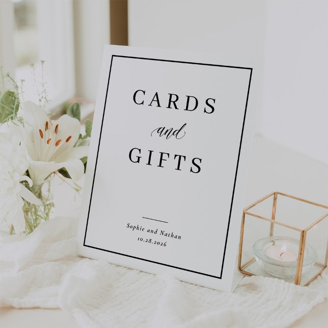 Minimal and Chic | Cards and Gifts Wedding Pedestal Sign (Creator Uploaded)