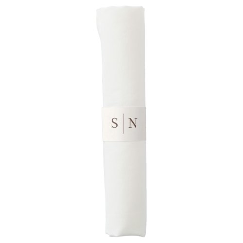 Minimal and Chic Creamy White and Brown | Wedding Napkin Bands