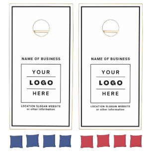 Minimal and Chic   Custom Business Logo Brande Cornhole Set