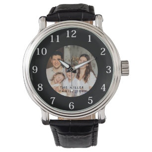 Minimal and Chic   Custom Photo and Family Name  Watch