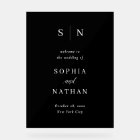 Minimal and Chic | Dark Black Wedding Welcome