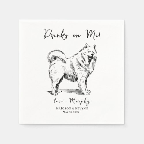  Minimal and Chic  Dog Wedding Napkins