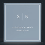 Minimal and Chic | Dusty Blue and White Wedding 3 Ring Binder<br><div class="desc">This elegant, modern wedding binder features a simple dusty blue and white text design that exudes minimalist style. Add your initials or monogram to make it completely your own. Change the title on the spine whether this is your wedding planner binder for all your plans, or a wedding photo album....</div>