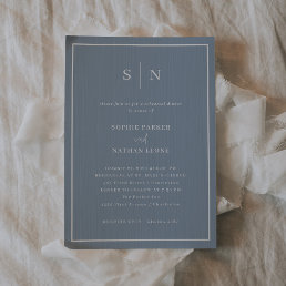 Minimal and Chic Dusty Blue | Rehearsal Dinner Invitation