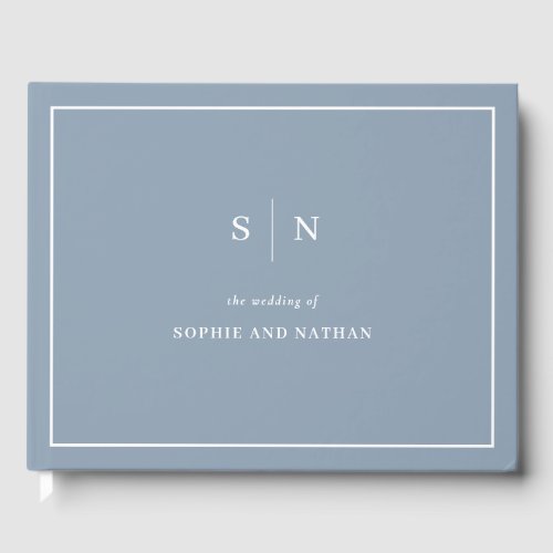 Minimal and Chic Dusty Blue | White Border Wedding