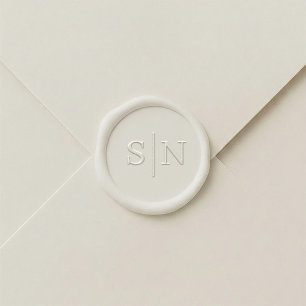 Minimal and Chic Elegant Monograms Wax Seal Stamp