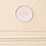 Minimal and Chic | Elegant Monograms Wax Seal Sticker<br><div class="desc">This elegant,  modern wax seal sticker design features your monogram or initials in classic text with a simple,  chic divider. Especially perfect for your wedding stationery. Coordinates perfectly with our "Minimal and Chic" wedding collections.</div>