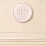 Minimal and Chic | Elegant Monograms Wax Seal Sticker<br><div class="desc">This elegant,  modern wax seal sticker design features your monogram or initials in classic text with a simple,  chic divider. Especially perfect for your wedding stationery. Coordinates perfectly with our "Minimal and Chic" wedding collections.</div>