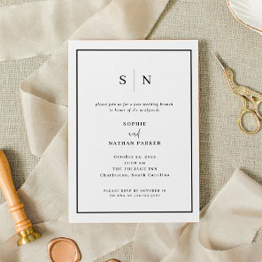 Minimal and Chic | Elegant Post-Wedding Brunch Invitation