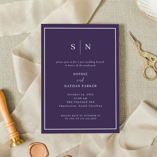 Minimal and Chic  Elegant Post_Wedding Brunch Invitation