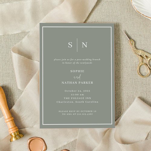 Minimal and Chic  Elegant Post_Wedding Brunch Invitation