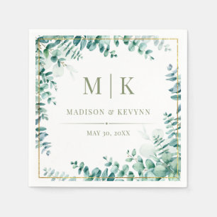 Minimal and Chic   Eucalyptus Wedding Napkins