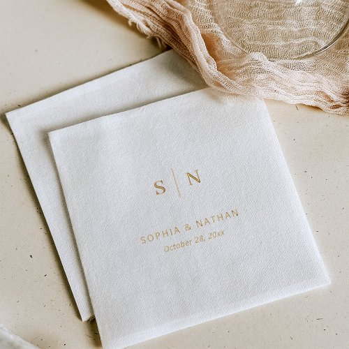 Minimal and Chic  Gold Foil Napkins