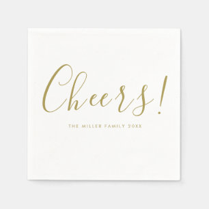 Minimal and Chic Holidays Cheers Napkins