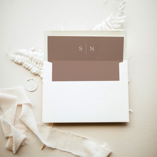 Minimal and Chic | Neutral Taupe Wedding Envelope Liner
