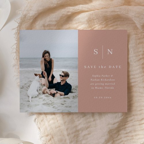 Minimal and Chic  Photo Wedding Save the Date Postcard
