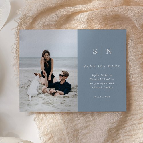Minimal and Chic  Photo Wedding Save the Date Postcard