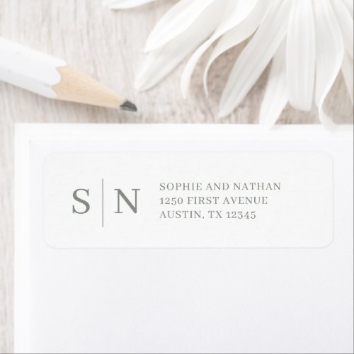 Minimal and Chic | Sage Green and White Label