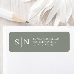 Minimal and Chic Sage Green Label