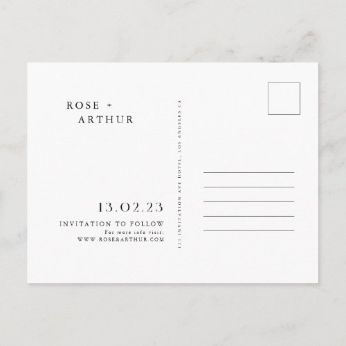 Minimal and chic Save The Date Invitation