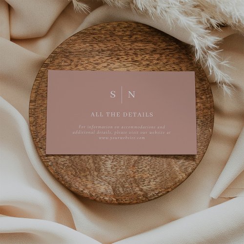Minimal and Chic  Terracotta and White Details Enclosure Card