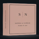 Minimal and Chic | Terracotta Wedding 3 Ring Binder<br><div class="desc">This elegant, modern wedding binder features a simple neutral terracotta and black text design that exudes minimalist style. Add your initials or monogram to make it completely your own. Change the title on the spine whether this is your wedding planner binder for all your plans, or a wedding photo album....</div>