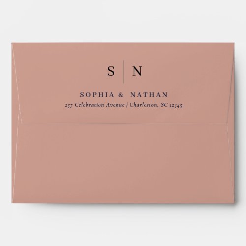 Minimal and Chic  Terracotta Wedding Envelope