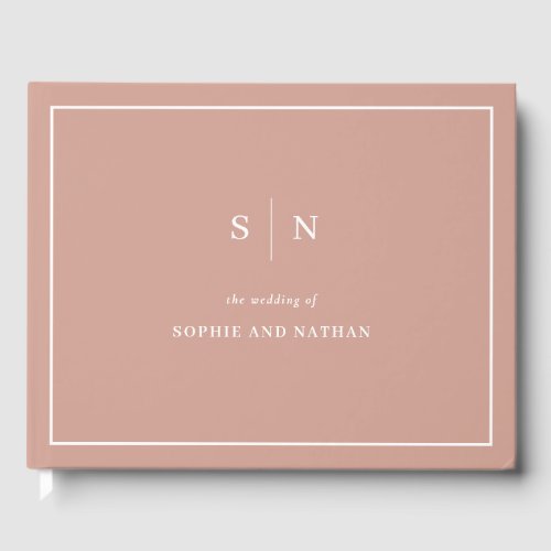 Minimal and Chic Terracotta | White Border Wedding Guest Book