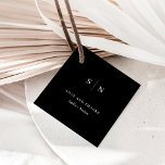Minimal and Chic | Thank You Black Wedding Favor Tags<br><div class="desc">These elegant,  modern wedding or bridal shower favor tags say "love and thanks",  and feature a simple black text design that exudes minimalist style. Add your initials or monogram to make them completely your own.</div>